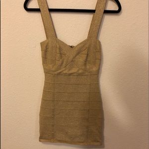 Gold Bandage Dress